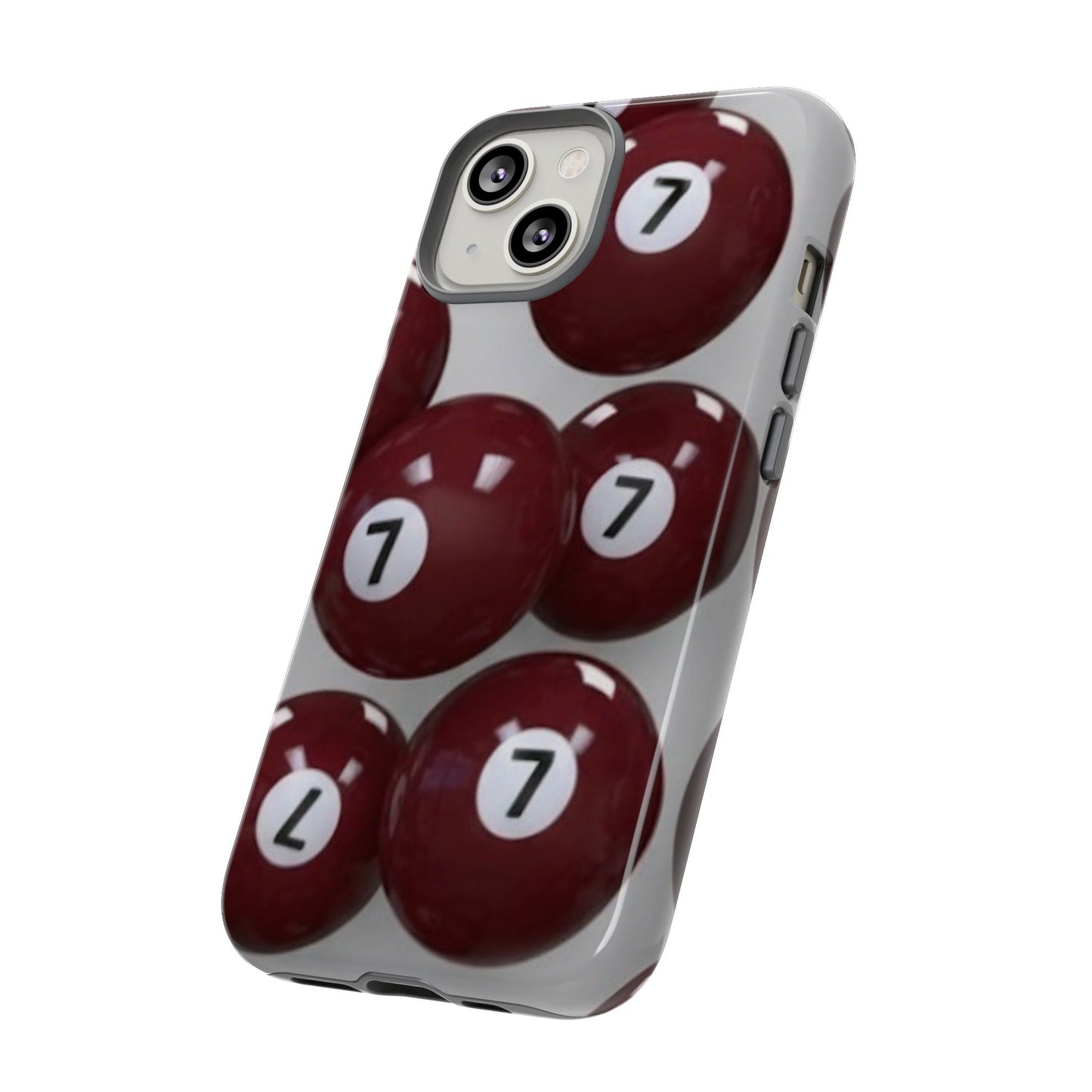 7ball red case Tough Case, scattered 7ball 8ball pool ball case matte or shiny