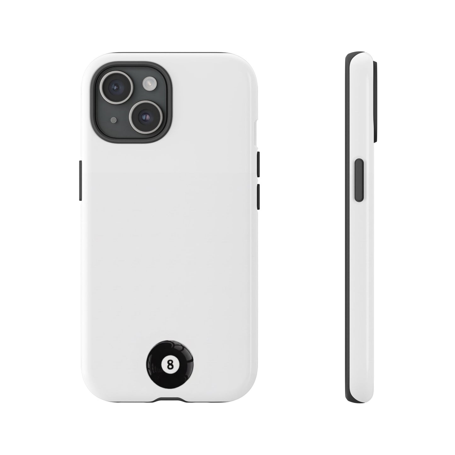 Small 8ball Centered Tough Case, amazing gifts for him, her White phone case
