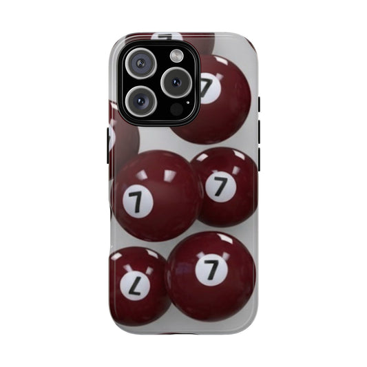 7ball red case Tough Case, scattered 7ball 8ball pool ball case matte or shiny