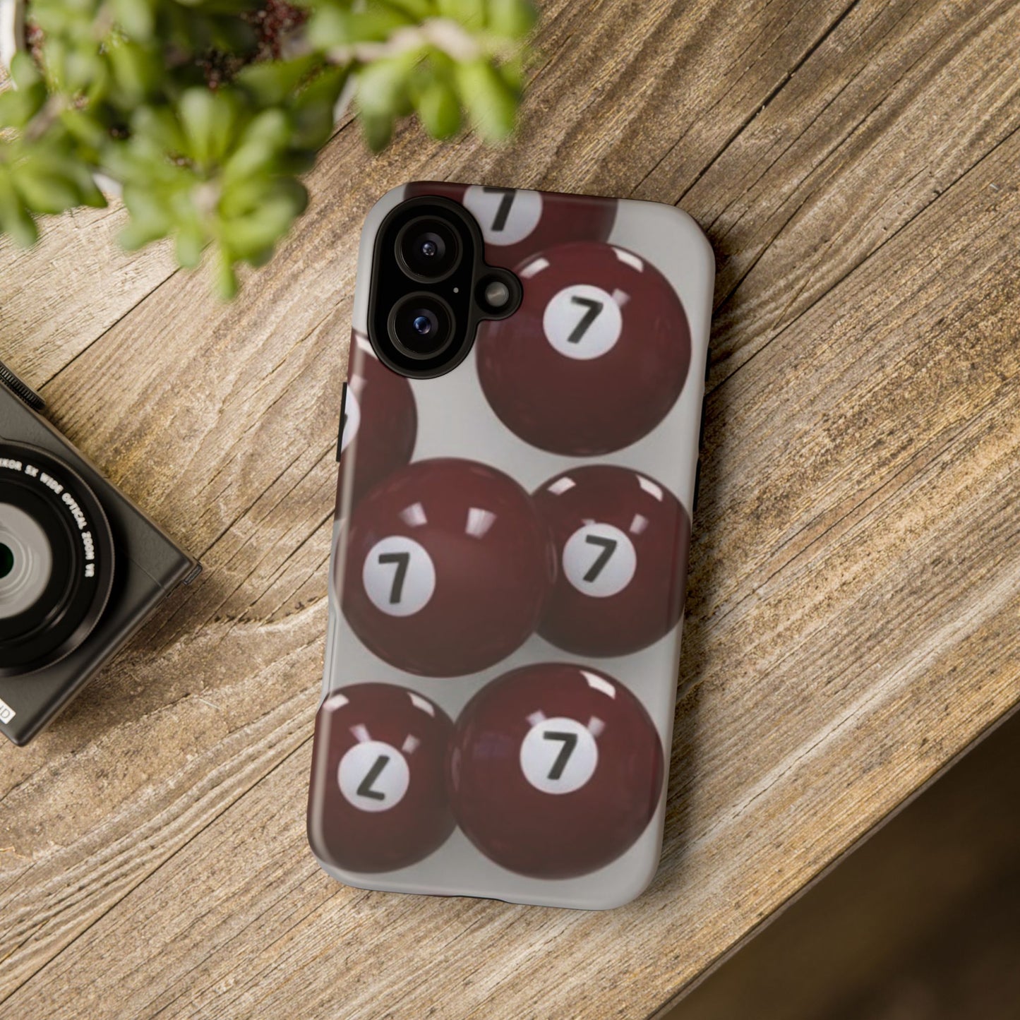 7ball red case Tough Case, scattered 7ball 8ball pool ball case matte or shiny