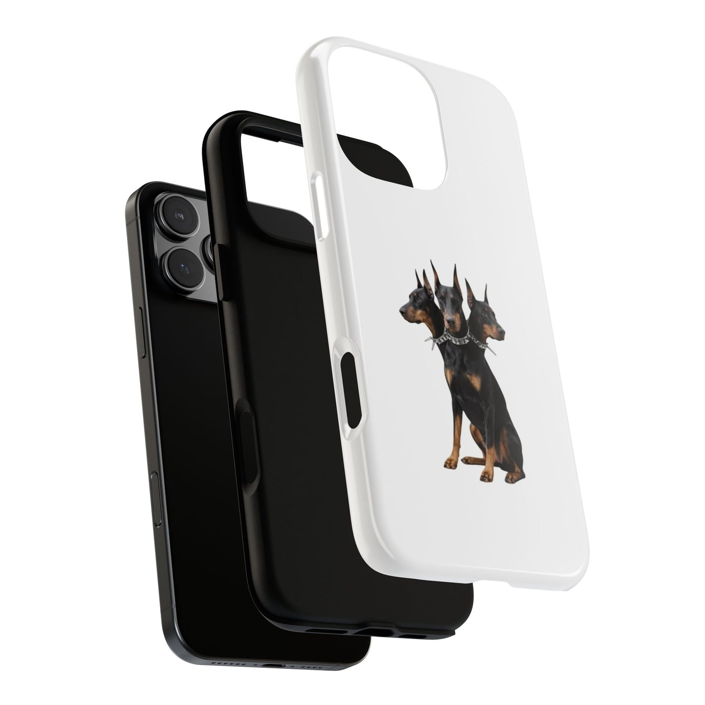 Doberman triple head tough case, Design | Perfect Gift for Dog Lovers, Pet Owners, Animal Enthusiasts, Birthdays, Christmas, Everyday Use
