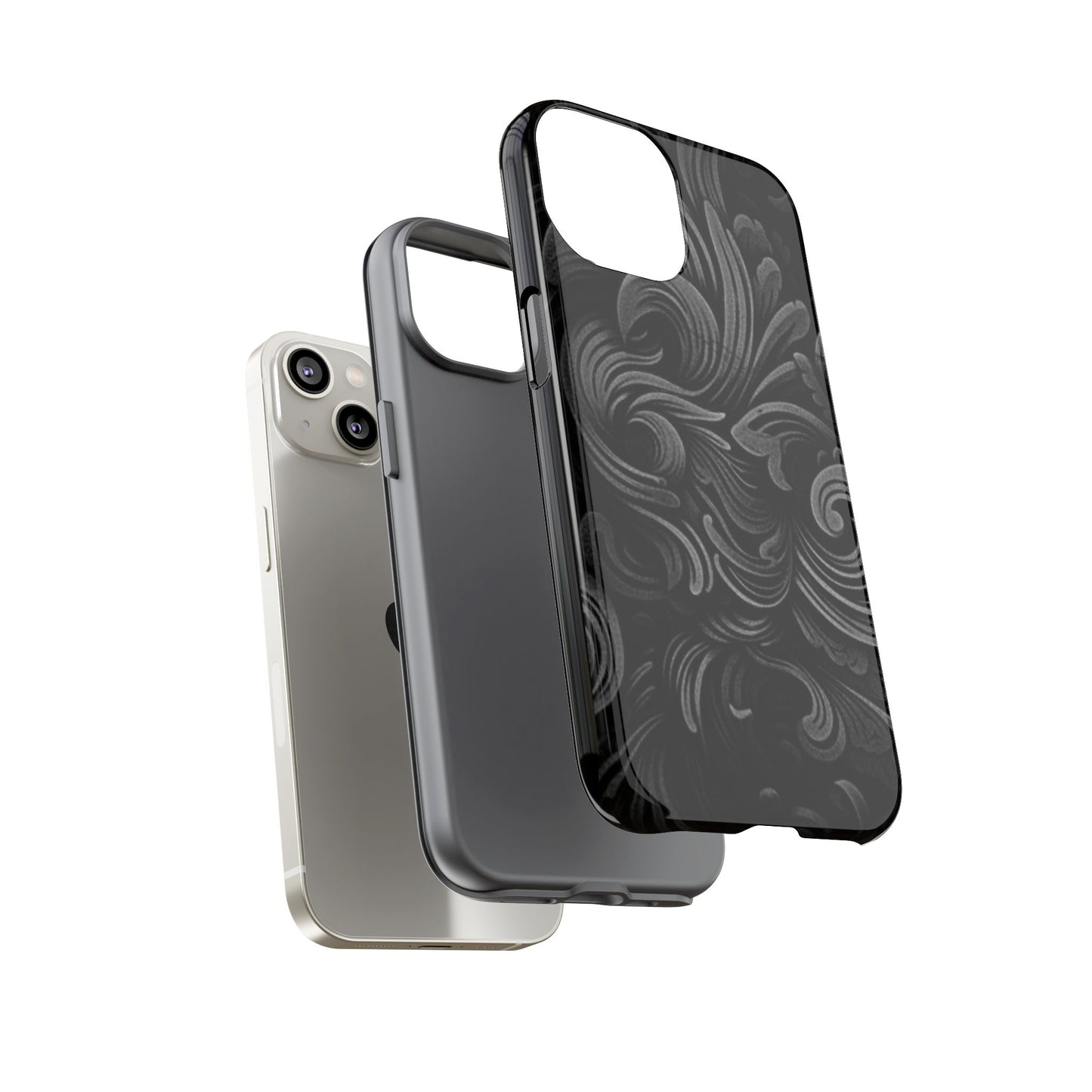 Black fortune Phone Case, Tough Cases, Stylish Phone Cover, Unique Gift for Her, Phone Protection, Floral Design Case
