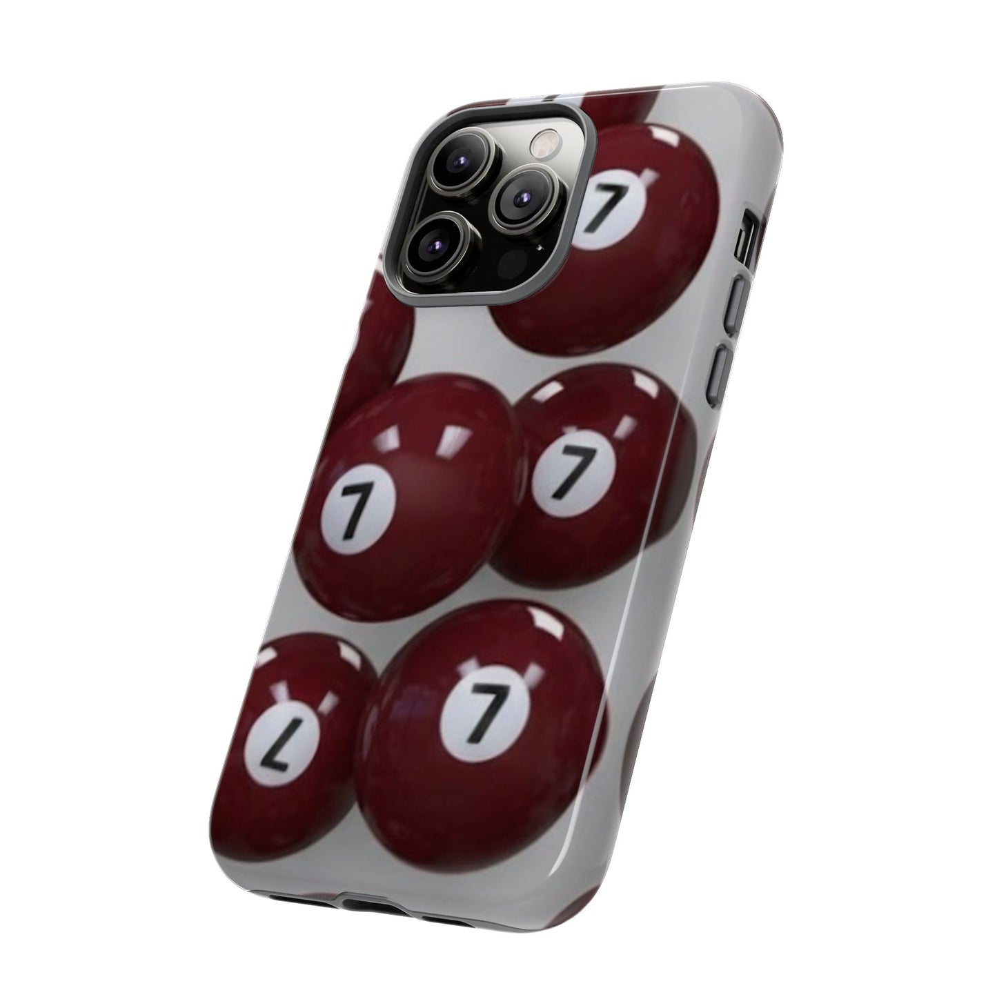 7ball red case Tough Case, scattered 7ball 8ball pool ball case matte or shiny