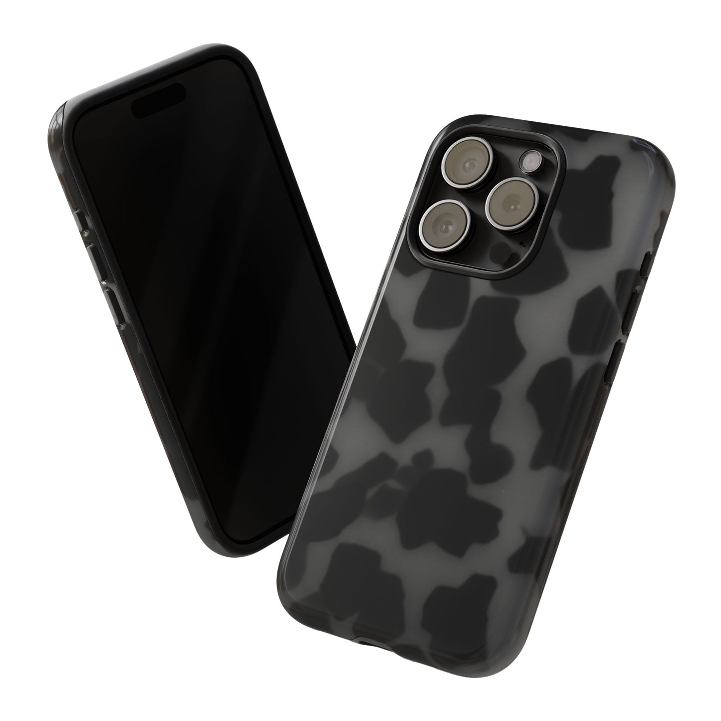 Jumbo tortoise shell Black Stylish Phone Case - Durable Protection, Trendy Design, Gift for Her, Fashion Accessories, Cow Print Phone Cover
